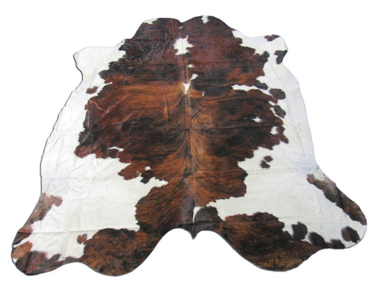 Speckled Tricolor Cowhide Rug - Size: 7.2x7 feet M-1472