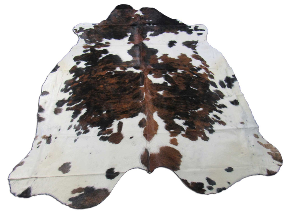 Tricolor Cowhide Rug Size: 7.2x7 feet M-1476