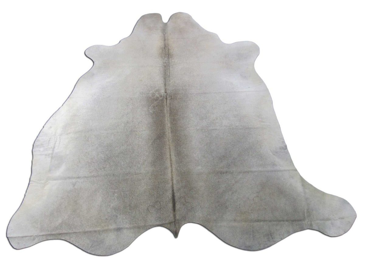 Grey Cowhide Rug (some fire brands) Size: 8x7.2 feet M-1482