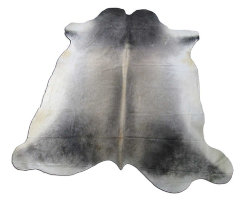 HUGE Grey & Beige Cowhide Rug Size: 9.2x8.2 feet M-1483