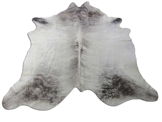 Grey Brindle Cowhide Rug (2 little patches) Size: 7.5x7.2 feet M-1486