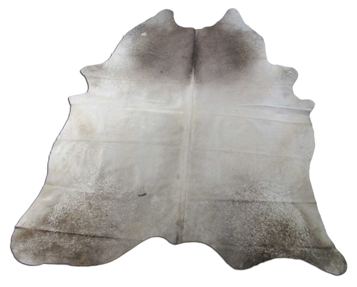 Gorgeous & Huge Light Grey/Light Beige Cowhide Rug Size: 8.2x7 feet M-1531