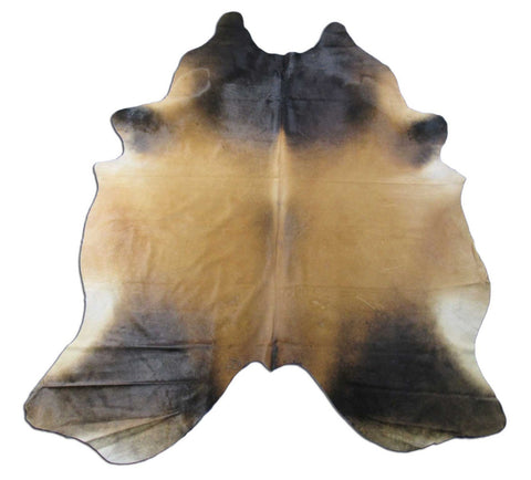 HUGE Brown & Black Cowhide Rug Size: 9x7 feet M-1532