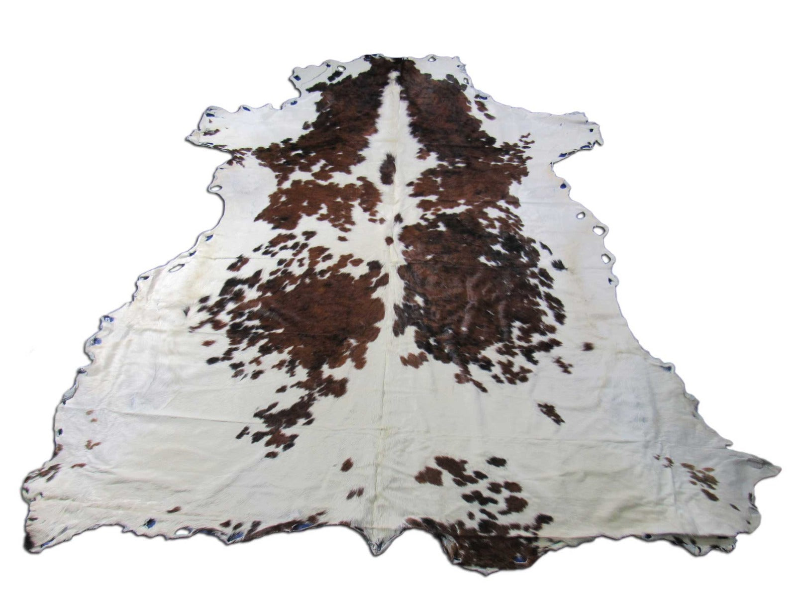Speckled Tricolor Cowhide Rug (untrimmed) - Size: 8x8 feet M-1538