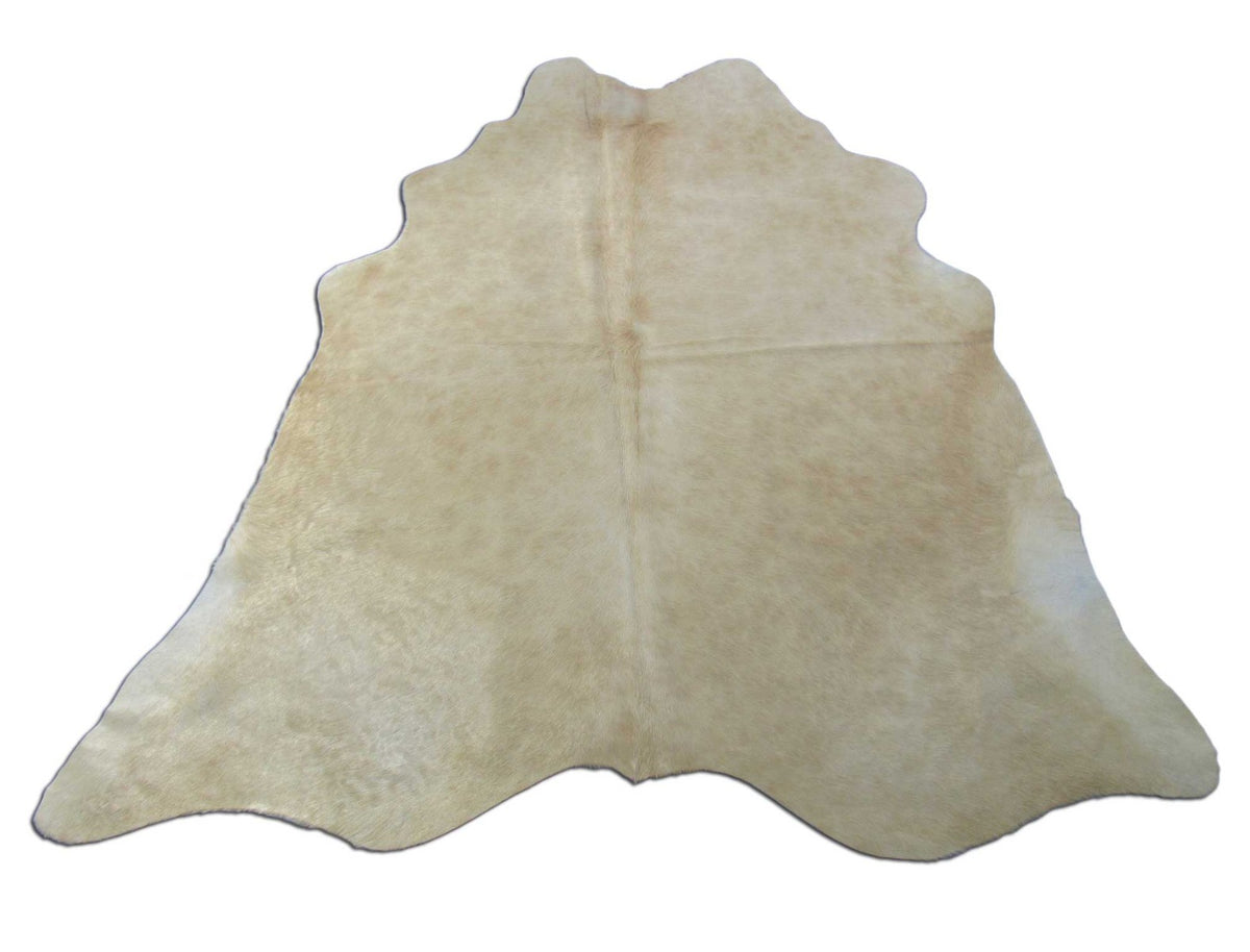 Light Beige Cowhide Rug Size: 6.2x6.5 feet M-1548