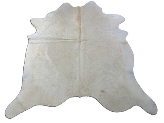 Tapis en peau de vache beige sel et poivre Taille : 6,2 x 6 pieds M-1551