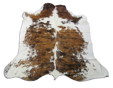 Speckled Tricolor Cowhide Rug - Size: 6x6 feet M-1555