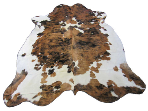 Speckled Tricolor Cowhide Rug - Size: 7.2x7 feet M-1560