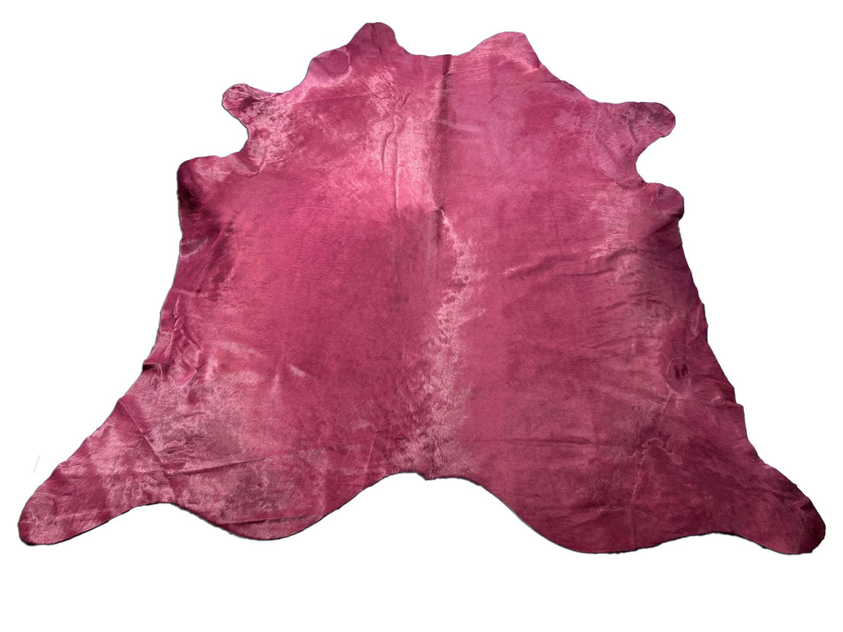 Dyed Magenta Cowhide Rug - Size: 7.5x8 feet M-1571