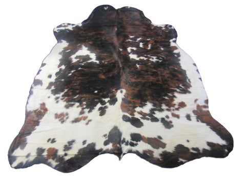 Speckled Tricolor Cowhide Rug - Size: 7.2x7 feet M-1584