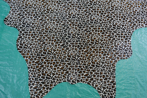 Leopard Print Cowhide Rug - Size: 7' X 5 3/4' M-618