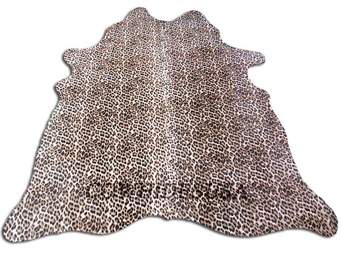 Snow Leopard Print Cowhide Rug Size: 6 1/4 X 6' Leopard Cowhide Rug N-028