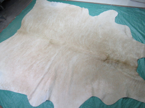 Beige Brindle Cowhide Rug Size: 9' X 8' Beige/White Brindle Cowhide Rug N-238