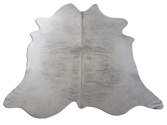 Light Grey Brindle Cowhide Rug Size: 7x7 feet O-1020