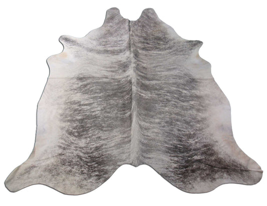 Grey Brindle Cowhide Rug (a bit if beige in armpits) Size: 7 1/4x6 3/4 feet O-1021