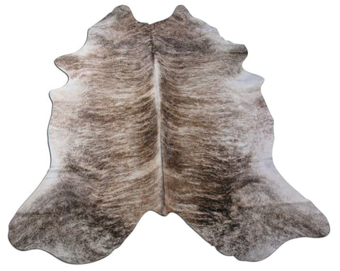 Medium Brindle Cowhide Rug Size: 8x6 3/4 feet O-1056