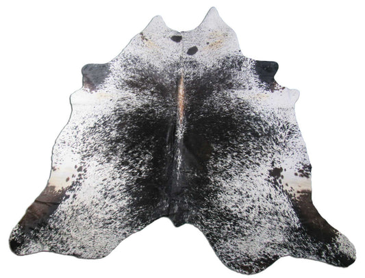 Salt & Pepper Black and White Cowhide Rug - Size: 8.5x7.7 feet O-1079