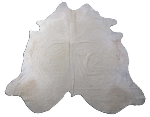 O-1097 Charolais Cream/Ivory Cowhide Rug Size 8X7.5 feet