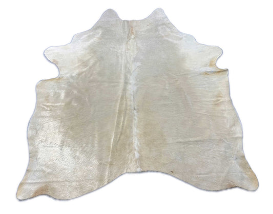 Ivory Cowhide Rug (2 patches) Size: 6x5.2 feet O-328