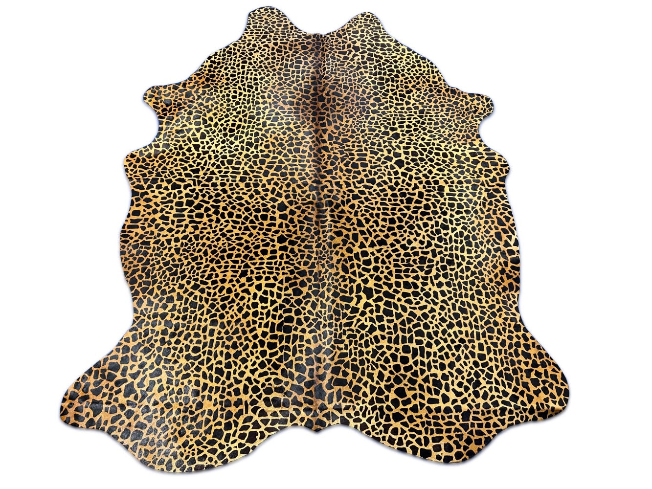 Giraffe Print Cowhide Rug Size: 7.2x5.5 feet O-360
