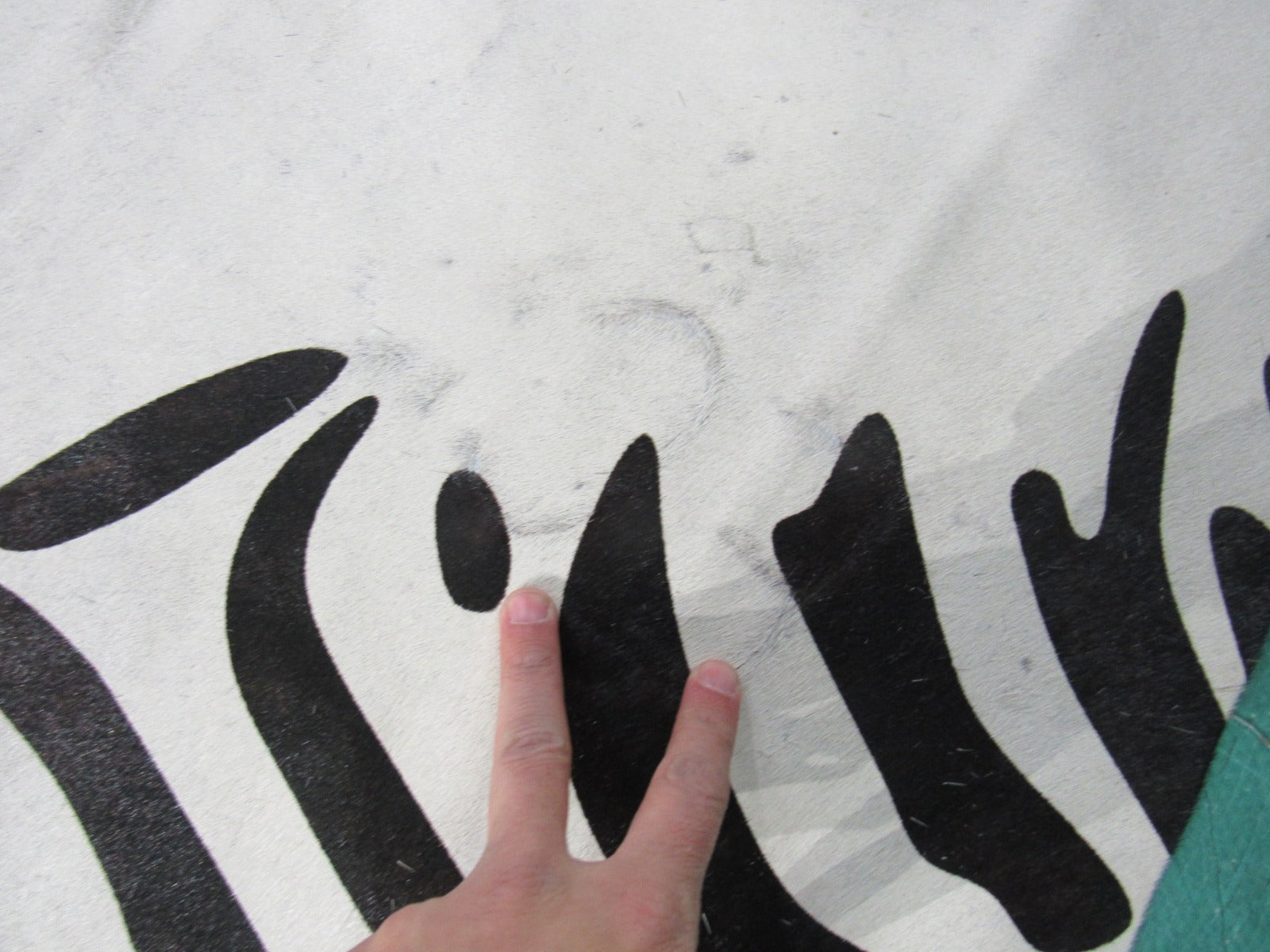 Zebra Print Cowhide Rug Size: 6' X 6' Black/White Zebra Cowhide Rug O-821