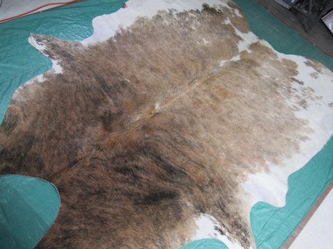 Speckled Cowhide Rug Size: 8' X 7 1/2' Beige/White Cowhide Rug O-855