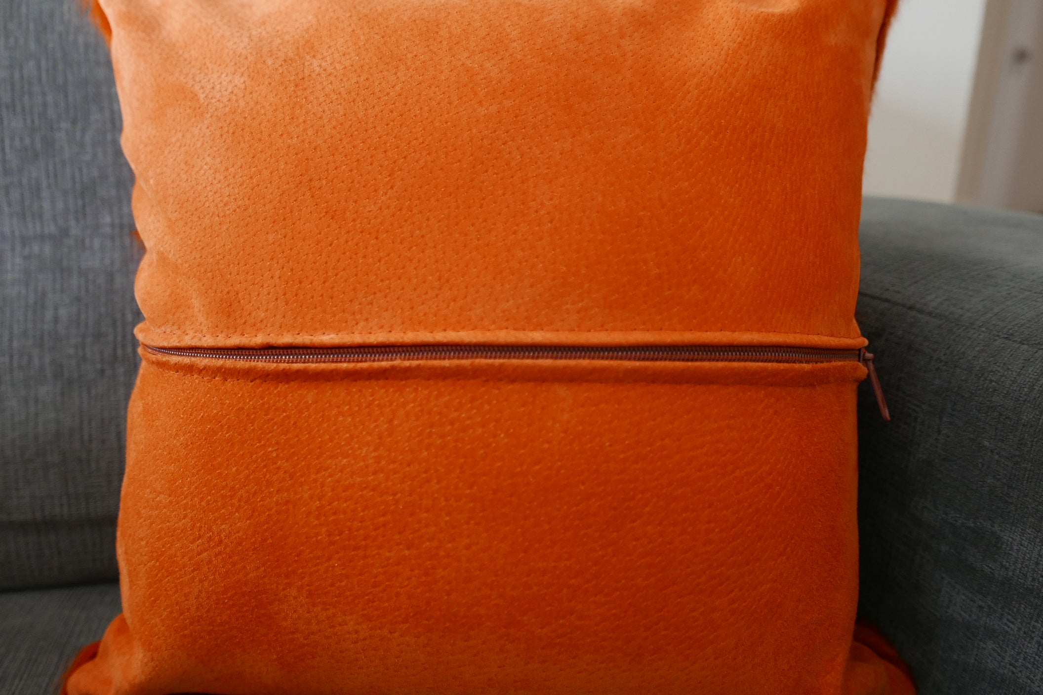 Burnt Orange Springbok Pillow Cover - Size: 15x15" (similar to cow hide skin pillow)