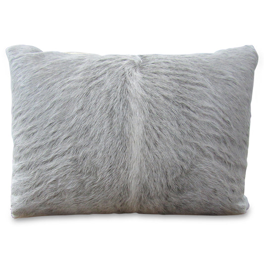 Cowhide Pillow Size: 14" X 18" Grey Calf Skin Pillow-217