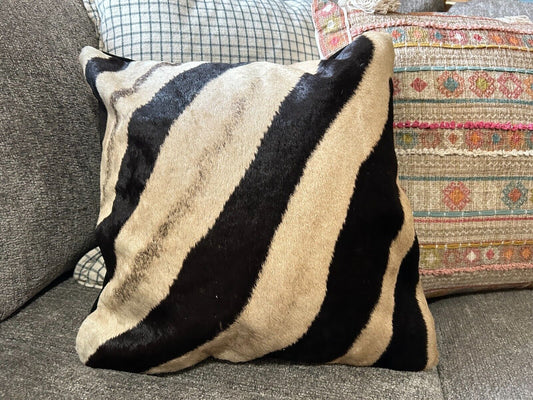 Free Real Zebra Pillow Case with purchase of a zebra skin rug