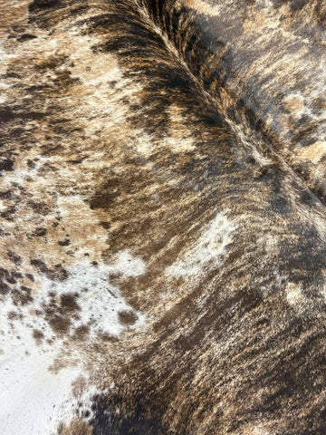 Tricolor Speckled Cowhide Rug - Size: 8.2x7.5 feet O-261