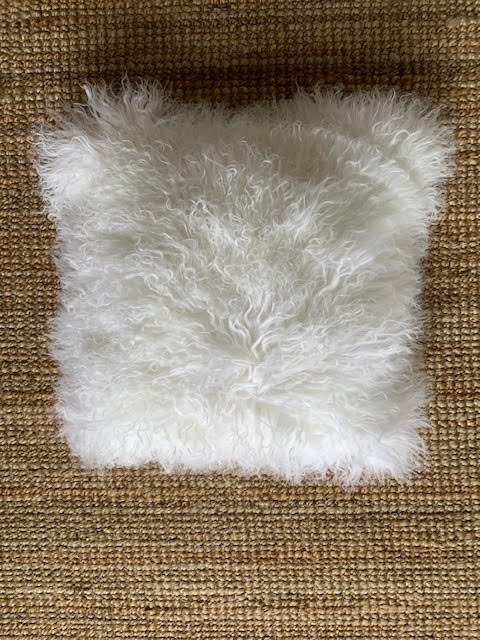 Mongolian Lamb Pillow Cover - Size: 16"x16'" - Tibetan Lamb Pillow Cover
