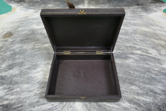 Genuine Zebra Skin Leather Jewelry Box #11 Size: 13" X 13" X 4" inches